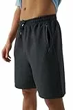 Smith & Solo Sporthose Herren Kurz - Kurze Hosen Herren, Laufshorts Männer Sommer Baumwolle Jogginghose Fitnesshose Sport Sportshorts Bermuda Shorts Hose Trainingshose Tennishose Anthrazit S