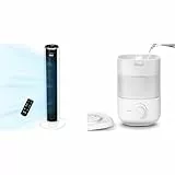 Levoit 28dB leiser 7m/s Turmventilator mit Fortschrittlichem Schlafmodus und Fernbedienung Classic 160 2,5L Luftbefeuchter mit Nachtlicht für Kinderzimmer und Schlafzimmer