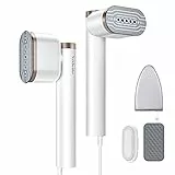 Newbealer Steamer Dampfglätter, 1200W, 120ml, Tragbarer Dampfbügel mit Hand Dampfbürste für Kleidung & Hemden Bügeln, 20s Schnelles Aufheizen, Horizontales und Vertikales Dampfen, 2 Dampfstufen