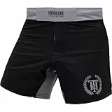Hardcore Training Fight Shorts Neocamp Kampfshorts MMA Herren Boxen Kampf BJJ Grappling Fitness Muay Thai Kickboxen No Gi (DE/NL/SE/PL, Alphanumerisch, M, Regular, Regular, Black)