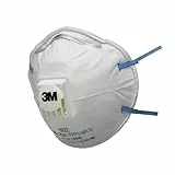 3M FFP2 Atemschutzmaske 8822, mit Cool Flow Ausatemventil, reduziert den Wärmestau, verstellbare Nasenstange, Schutz gegen feine Partikel, Serie 8000, 10-er Pack