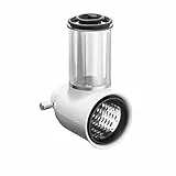 KitchenAid Zubehör Gemüseschneider - 5KSMVSA - Gemüse Zerkleinerer für Küchenmachine - 3 Edelstahl Trommeln zum Raspeln von Gemüse und Käse - Weiß