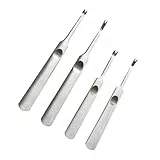 Artibetter 1 Satz Teiliges Lederbearbeitungswerkzeug Verstellbarer Form Groover Trimmer Für Präzises Lederhandwerk Für Lederbearbeitung Und Verzierung 4 Stück