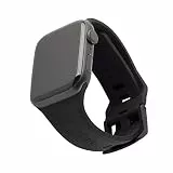 Urban Armor Gear Scout Armband für Apple Watch 42mm / 44mm [Watch SE, Series 6 / Series 5 / Series 4 / Series 3 / Series 2 / Series 1, Weiches Silikon Ersatzband, Edelstahl Verschluss] schwarz