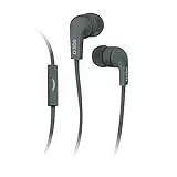 SBS S.p.a. TEFLAT2INEARK In-Ear stereo Ohrhörer Studiomix 30, universal jack 3,5 mm mit Flat Kabel und answer button schwarz
