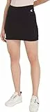 Calvin Klein Jeans Damen Rock Slub Rib Skirt Minirock, Schwarz (Ck Black), XL