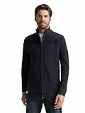 TOM TAILOR Herren 1048749 Strickjacke mit Reißverschluss, 10668-Sky Captain Blue, L