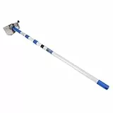 BRRNOO Eckenkelle Rostfreie, Eckenkelle Wandspachtel 360 Grad drehbar ergonomischer Griff Aluminiumlegierung Teleskopstange hochwertiger Eck-Spachtel für Profi-Handwerker und Heimwerker