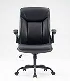 MZLEE Bürostuhl Computerstuhl Schreibtischstuhl Drehbarer Arbeitsstuhl mit hochklappbarer Armlehne, höhenverstellbar, Bequem für Büro Heim Gaming (Schwarz)