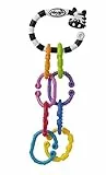 Playgro Beißring-Rasselkette - Babybeissring - Babysilikonbeissring - Silikonbeissring - Zahnungshilfe - Silikon - Kinderbeissring - farbig