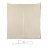 Relaxdays Sonnensegel quadratisch, wasserabweisend, UV-Schutz, mit Spannseilen, Terrasse, Balkonsegel BxT 3 x 3 m, beige