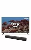 Amazon Fire TV 2-Serie (neueste Generation), 32-Zoll-Smart-TV in HD mit Alexa-Fernbedienung + Amazon Fire TV Soundbar, 2.0-Lautsprecher mit DTS Virtual:X und Dolby Audio sowie Bluetooth-Unterstützung