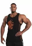 Gorilla Wear Monterey Tank Top Old School Herren Bodybuilding Ärmellos Fitness Gym (DE/NL/SE/PL, Alphanumerisch, L, XL, Regular, Regular, Schwarz/Rot)