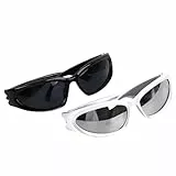 Drfeify Sonnenbrille, 2 Stück Sonnenbrille, Modische, Leichte, Winddichte UV-Schutz-Sportbrille für den Täglichen Outdoor-Sport