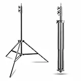 Walimex pro AIR 200 Lampenstativ 2er-Set höhenverstellbar bis 200 cm, Lichtstativ aus Aluminium mit Luftfederung, Blitzstativ bis 4,5 kg Traglast, Leuchtenstativ mit Tasche für Fotostudio und Outdoor