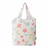 Amazon Basics umweltfreundliche, wiederverwendbare Einkaufstasche, 17 l, Blumenfarbig, Mehrfarbig