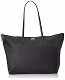 Lacoste Damen Shopper L Shopping Bag,Lederimitat (100% PVC),35x30x14cm, Handtasche Schultertasche Tote-Bag,SCHWARZ (000),Einheitsgröße (One Size)