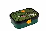 Mepal - Lunchbox Campus - Bento Lunchbox für Kinder - Brotdose mit Bento-Fach & Gabel - Meal Prep Box mit Clip-Verschluss - BPA-frei & Spülmaschinenfest - 750 ml - Dino