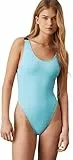 Calvin Klein Damen Badeanzug Scoop Back One Piece Nylon Tiefer Rücken, Blau (Blue Punch), XXL