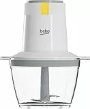 BEKO, Zerkleinerer, Leistung: 500 W, Kunststoffschüssel mit 0,5 l Fassungsvermögen, Pulse, 2 abnehmbare Klingen, waschbar, rutschfest, einfach zu bedienen, weiß