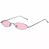 Aroncent Sonnenbrille Klein Oval Vintage-Brille Mode Sunglass Metallrahmen UV-400 Damen Frauen