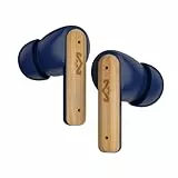Marley Little Bird True Wireless Bluetooth Kopfhörer – IPX4 Kopfhörer kabellos mit Mikrofon, 24 Stunden Wiedergabezeit, In-Ear Ohrhörer klein, USB-C-Schnellladecase, Blau