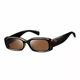 kimorn Sonnenbrille für Frauen Retro Fahrbrille Vintage Schmaler Quadratischer Rahmen UV400 Schutz (Teller Tofu Pudding Rahmen/Teelinse)