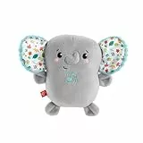 FISHER-PRICE Schlummer Elefant-Spieluhr - Plüschelefant mit beruhigender Vibration, bis zu 10 Minuten Musik und Geräusche, Lautstärkeregler, maschinenwaschbar, für Neugeborene ab der Geburt, HML65