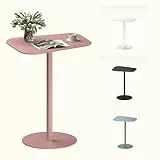 FLEXISPOT Outdoor Beistelltisch Gartenbeistelltisch für Garten, Schlafzimmer und Wohnzimmer Beistelltisch 50 x 38 x 65 cm für Sofa und Nachttisch, Stahl, Rosé