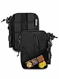 TACTICAL_GEEK Block E4.0 EDC Kompakte Gürteltasche, Utility Pocket Organizer mit Elastikband, Werkzeugtasche mit Nylon-Doppelrichtungsreißverschlüssen, Mehrzweck-Kleingeräteorganisation, Schwarz