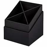 Rössler SOHO Stifteköcher | Stifte Organizer | Stiftehalter Schreibtisch | Büro Organizer | Schreibtisch Zubehör | Büro Zubehör | 86 x 86 x 100 mm | 1 Stück | Farbe: Schwarz