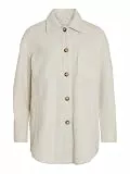 Vila Damen Vikimmi Shirt L/S Jacket - Noos, Super Light Natural Mel, XS EU