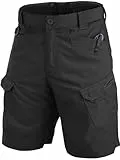 Jogwits Herren Hosen Kurze Sommer Shorts Cargo Hose leichte Schnelltrocken Outdoor Sporthose für Wandern mit Mehrfachtasche Taschen-6223-Black-L
