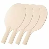 NUOBESTY Diy Tischtennisschläger Rohlinge Aus Holz 10 Zoll Unbemalt Paddelrohling Zum Basteln Und Bemalen Für Kinder Und Erwachsene Innen Und Außen 4 Stück