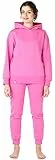 Bellivalini Sportanzug Damen Jogginganzug Trainingsanzug aus Baumwolle Zweiteiler Lange Ärmel BLV223 (Rosa, S)