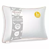Orange Wave Daunenkissen 40x80cm Federkissen - Kopfkissen 40x80 1er Kissen Daunen und Federn Schlafkissen, RDS und Oeko-TEX Seitenschläferkissen für Maximale Unterstützung und Luxuriösen Schlafkomfort
