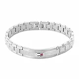 Tommy Hilfiger Jewelry Gliederarmband für Herren aus Edelstahl - Erhältlich aus Schwarz oder Silber