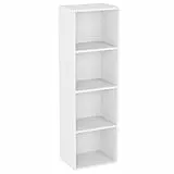 Vida Designs Oxford Bücherregal mit 4 Ebenen, würfelförmig, weiß, Holz-Regaleinheit für Büro, Wohnzimmermöbel