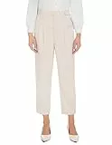 GRACE KARIN Damen Casual Anzughose Taille Dehnbar Weites Bein Business Lang Hose Mit Taschen Aprikose M