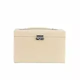Friedrich23 Cordoba Schmuckkoffer Beige – Leder 24x15,5x15 cm, Schmuckbox für Ringe, Ketten, Ohrringe