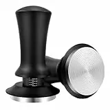 WIXOVO Espresso Tamper 58mm Druckregulierend mit Feder, Automatische Kaffee Tamper Stempel Edelstahl Matt, Kaffeestempel, Kaffeetamper, Premium Siebträgermaschinen Zubehör für Barista Kaffeelieber