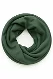 FASHION YOU WANT Damen edler einfarbiger Loop Schal Schlauchschal,Unifarben Tuch, Glitzer leichter Schlauchschal (UNI khaki)