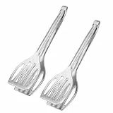 Westmark 2 Doppel-Pfannenwender/Grillzange Duetto – 2 in 1 Pfannenwender und Grillwender, zum Greifen und Wenden, Länge je 27,5 cm, Aluminiumdruckguss – Silber, 211022E3