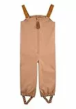 Sterntaler Regenhose ungefüttert uni - Kinder Regenhose wasserdicht - Jungen Matsch- und Buddelhose mit verschweißten Nähten und elastischen Hosenträgern - Regenbekleidung robust - lehmbraun, Größe 98