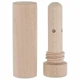 FOMIYES Holz Riechstift für Ätherische Öle, Wiederbefüllbarer Naseninhalator Stick aus Naturholz, Tragbare Duftröhre für Aromatherapie & Stressabbau, Kompakter Riechstift