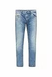 Camp David NI:CO Herren Jeans Regular Fit Stretch Light Vintage | gerades Bein, mittlere Leibhöhe, Five-Pocket & Zip-Fly, 3D-Knitter, orange Kontrastnähte und komfortabler Sitz 34 32