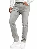 Indicode Herren INValoy Jeanshose mit Stretch aus Baumwolle | Herrenjeans Denim-Jeans für Männer Lt Grey, 33/34