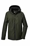killtec Herren Funktionsjacke/Outdoorjacke mit abzippbarer Kapuze KOW 7 MN JCKT, dark moss, S, 41845-000