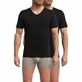 Dim T-Shirt Mann Thermoregulierend Baumwolle V-Ausschnitt Dim Sport x2 Schwarz M