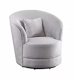 Atlantic Home Collection Sessel Colin, 360Grad, Samt, Grau, BxTxH: 84cm x 85cm x 84 cm